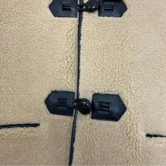 NWT Rebecca Minkoff womens Shearling Toggle Sherpa Coat Wool Blend Coat Size XL - Picture 6 of 14